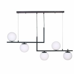 Lámpara de Techo DKD Home Decor Cristal Negro Metal (110 x 35 x 43 cm)