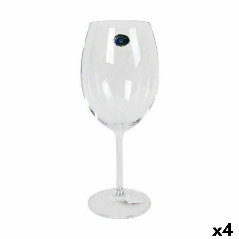 Set de Copas Bohemia Crystal Clara Vino 580 ml 6 Piezas (4 Unidades)