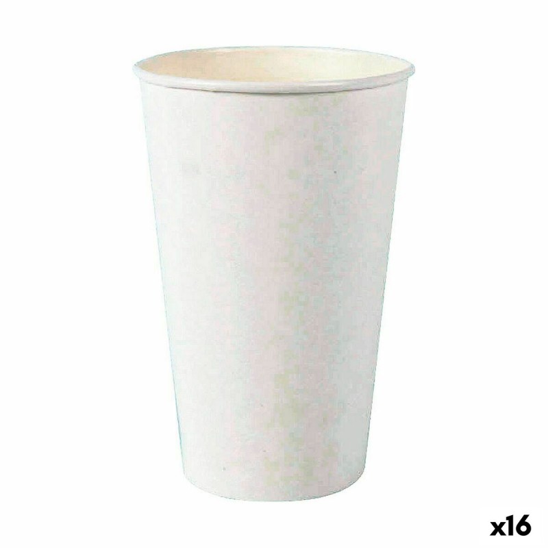 Set de Vasos Algon Desechables Cartu00f3n Blanco 6 Piezas 450 ml (16 Unidades)