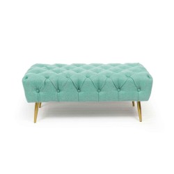 Banqueta DKD Home Decor Verde Dorado Metal 103 x 46 x 42 cm