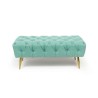 Banqueta DKD Home Decor Verde Dorado Metal 103 x 46 x 42 cm