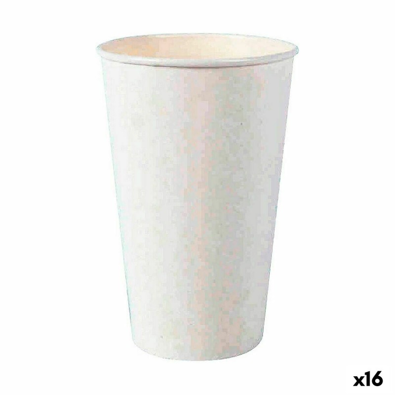 Set de Vasos Algon Desechables Cartu00f3n Blanco 15 Piezas 450 ml (16 Unidades)