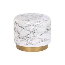 Mesa auxiliar DKD Home Decor Dorado Blanco Hierro (50 x 50 x 45 cm)