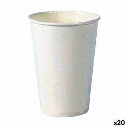 Set de Vasos Algon Desechables Cartu00f3n Blanco 20 Piezas 220 ml (20 Unidades)