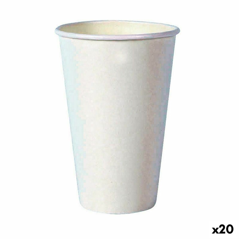 Set de Vasos Algon Desechables Cartu00f3n Blanco 35 Piezas 350 ml (20 Unidades)