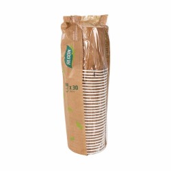 Set de Vasos Algon Desechables Cartu00f3n papel kraft 30 piezas 250 ml (20 Unidades)