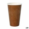 Set de Vasos Algon Desechables Cartu00f3n papel kraft 35 Piezas 350 ml (20 Unidades)