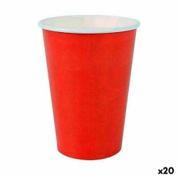 Set de Vasos Algon Desechables Cartu00f3n Rojo 20 Piezas 220 ml (20 Unidades)