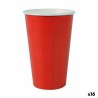 Set de Vasos Algon Desechables Cartu00f3n Rojo 7 Piezas 450 ml (16 Unidades)