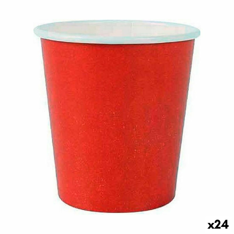 Set de Vasos Algon Desechables Cartu00f3n Rojo 20 Piezas 120 ml (24 Unidades)