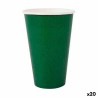 Set de Vasos Algon Desechables Cartu00f3n Verde 10 Piezas 350 ml (20 Unidades)