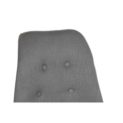 Silla de Comedor DKD Home Decor Poliéster Gris oscuro Roble (48 x 44 x 84 cm)