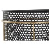 Set de Maceteros DKD Home Decor Negro Dorado Metal Loft 36 x 36 x 58 cm