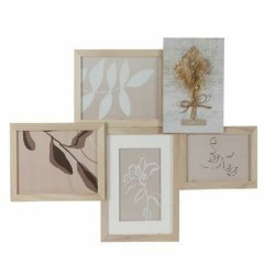 Marco de Fotos DKD Home Decor 53 x 2,4 x 39,5 cm Cristal Natural Shabby Chic