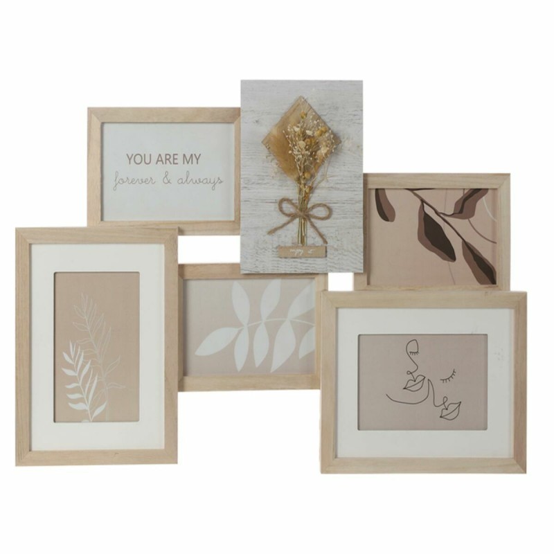 Marco de Fotos DKD Home Decor 54 x 2,4 x 36,7 cm Cristal Natural Shabby Chic