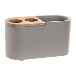 Vaso DKD Home Decor 11 X 4,5 X 6 CM Natural Gris Cemento