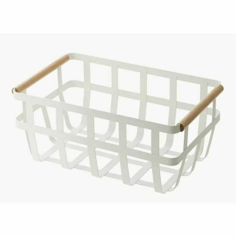 Cesta Multiusos DKD Home Decor Blanco Natural Metal Pino 36 x 22 x 15,5 cm