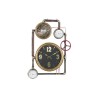 Reloj de Pared DKD Home Decor Válvulas Cristal Dorado Hierro (50,5 x 12 x 73 cm)