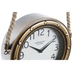 Reloj de Pared DKD Home Decor 28,5 x 8 x 50 cm Cristal Hierro Vintage (2 Unidades)