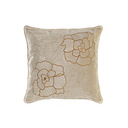 Cojín DKD Home Decor Dorado 45 x 10 x 45 cm Flores