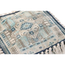 Puff DKD Home Decor Casablanca Azul Flecos 40 x 40 x 40 cm