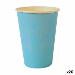 Set de Vasos Algon Desechables Cartu00f3n Azul 20 Piezas 220 ml (20 Unidades)