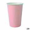 Set de Vasos Algon Desechables Cartu00f3n Rosa 20 Piezas 220 ml (20 Unidades)