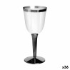 Set de copas reutilizables Algon Vino Plateado 3 Piezas 250 ml (36 Unidades)