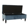 Banqueta DKD Home Decor 115 x 44 x 43 cm Azul Madera