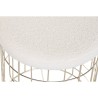 Reposapiés DKD Home Decor Beige Dorado Metal Poliéster Blanco Moderno (38 x 38 x 44 cm) (35 x 35 x 40 cm)