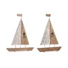 Figura Decorativa DKD Home Decor 36,5 x 10 x 54 cm 37,5 x 10 x 48 cm Marrón (2 Unidades)