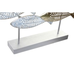 Figura Decorativa DKD Home Decor 65,4 x 9 x 39,5 cm Plateado Azul Dorado Espirales Mediterráneo (2 Unidades)