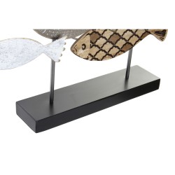 Figura Decorativa DKD Home Decor 65,4 x 9,5 x 43 cm Negro Azul Marrón Espirales (2 Unidades)