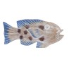 Figura Decorativa DKD Home Decor 40 x 5 x 18 cm Natural Azul Pez Mediterráneo