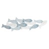 Decoración de Pared DKD Home Decor Azul Blanco Mediterráneo Peces 100 x 5 x 30 cm