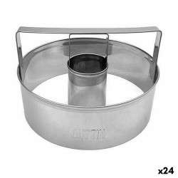 Molde para Horno Quttin Plateado Acero Rosquillas u00d8 10 cm 10 x 3,5 cm (24 Unidades)