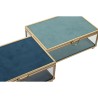 Caja-Joyero DKD Home Decor 15 x 10 x 6 cm Cristal Turquesa Azul cielo Hierro (2 Unidades)