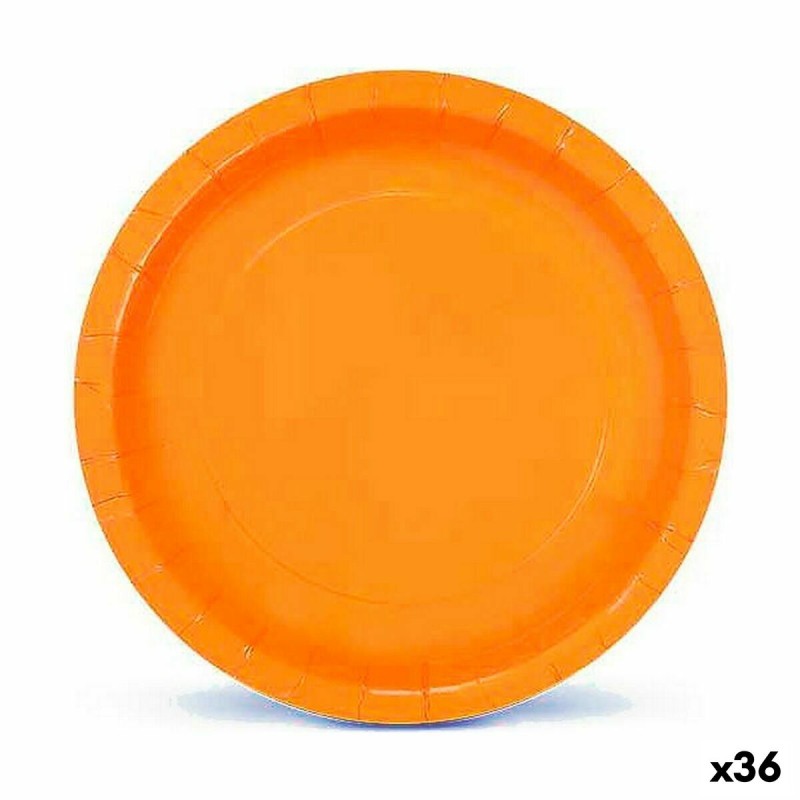 Set de Platos Algon Desechables 20 cm Cartu00f3n Amarillo 10 Piezas (36 Unidades)