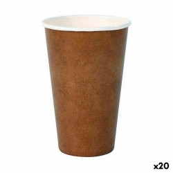 Set de Vasos Algon Desechables Cartu00f3n papel kraft 10 Piezas 350 ml (20 Unidades)