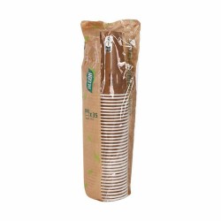 Set de Vasos Algon Desechables Cartu00f3n papel kraft 10 Piezas 350 ml (20 Unidades)