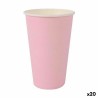 Set de Vasos Algon Desechables Cartu00f3n Rosa 10 Piezas 330 ml (20 Unidades)