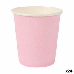 Set de Vasos Algon Desechables Cartu00f3n Rosa 20 Piezas 120 ml (24 Unidades)