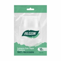 Set de cuencos reutilizables Algon Salsas 10 Piezas Plu00e1stico 100 ml (36 Unidades)