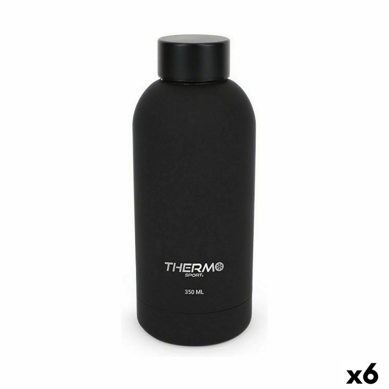 Botella Tu00e9rmica ThermoSport Soft Touch Negro 350 ml (6 Unidades)