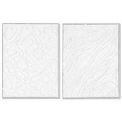 Cuadro DKD Home Decor 60 x 3,2 x 80 cm Abstracto Con relieve Urbano (2 Unidades)