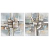 Cuadro DKD Home Decor Abstracto 80 x 3 x 80 cm Moderno (2 Unidades)