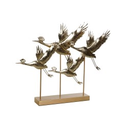 Figura Decorativa DKD Home Decor 64 x 9 x 51 cm Dorado Pájaro