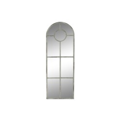 Espejo de pared DKD Home Decor 42 x 2,5 x 122 cm Gris Metal Blanco Vintage Ventana