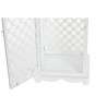 Farolas DKD Home Decor 24 x 24 x 74 cm Acabado envejecido Cristal Metal Blanco Árabe