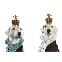 Figura Decorativa DKD Home Decor 19,5 x 16 x 38,5 cm Negro Blanco Perro (2 Unidades)